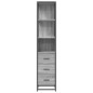 vidaXL Badschrank Grau Sonoma 35x37,5x166 cm Holzwerkstoff vidaXL Badschrank Grau Sonoma 35x37,5x166 cm Holzwerkstoff