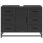vidaXL Waschbeckenunterschrank Schwarz 80x33x60 cm Holzwerkstoff vidaXL Waschbeckenunterschrank Schwarz 80x33x60 cm Holzwerkstoff