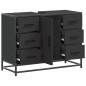 vidaXL Waschbeckenunterschrank Schwarz 80x33x60 cm Holzwerkstoff vidaXL Waschbeckenunterschrank Schwarz 80x33x60 cm Holzwerkstoff