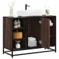 vidaXL Waschbeckenunterschrank Braun Eichen-Optik 80x33x60 cm vidaXL Waschbeckenunterschrank Braun Eichen-Optik 80x33x60 cm