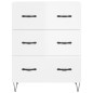 Highboard Hochglanz-Weiß 69,5x34x180 cm Holzwerkstoff Highboard Hochglanz-Weiß 69,5x34x180 cm Holzwerkstoff