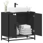 vidaXL Waschbeckenunterschrank Schwarz 65x33x60 cm Holzwerkstoff vidaXL Waschbeckenunterschrank Schwarz 65x33x60 cm Holzwerkstoff