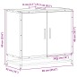 vidaXL Waschbeckenunterschrank Schwarz 65x33x60 cm Holzwerkstoff vidaXL Waschbeckenunterschrank Schwarz 65x33x60 cm Holzwerkstoff