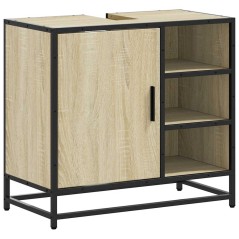 vidaXL Badschrank Sonoma-Eiche 65x33x60 cm Holzwerkstoff