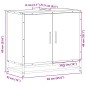 vidaXL Waschbeckenunterschrank Räuchereiche 65x33x60 cm Holzwerkstoff vidaXL Waschbeckenunterschrank Räuchereiche 65x33x60 cm Holzwerkstoff