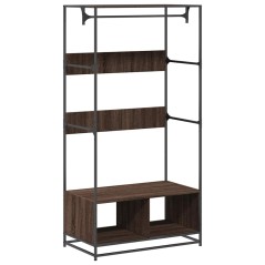 vidaXL Kleiderständer Braun Eichen-Optik 90x50x180 cm Holzwerkstoff