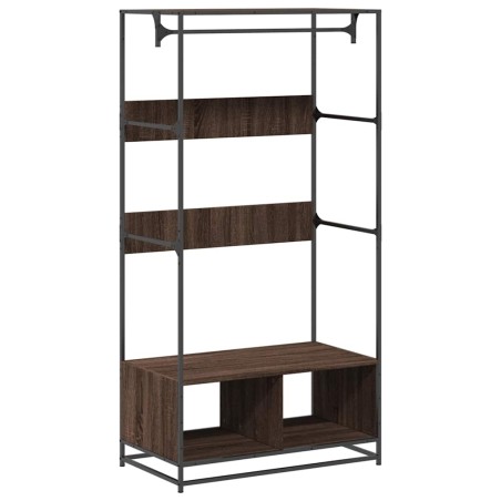 vidaXL Kleiderständer Braun Eichen-Optik 90x50x180 cm Holzwerkstoff