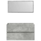 vidaXL Badschrank mit Spiegel Betongrau Holzwerkstoff vidaXL Badschrank mit Spiegel Betongrau Holzwerkstoff