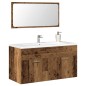 vidaXL Badschrank mit Spiegel Altholz-Optik Holzwerkstoff vidaXL Badschrank mit Spiegel Altholz-Optik Holzwerkstoff