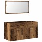 vidaXL Badschrank mit Spiegel Altholz-Optik Holzwerkstoff vidaXL Badschrank mit Spiegel Altholz-Optik Holzwerkstoff