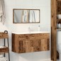 vidaXL Badschrank mit Spiegel Altholz-Optik Holzwerkstoff vidaXL Badschrank mit Spiegel Altholz-Optik Holzwerkstoff