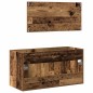 vidaXL Badschrank mit Spiegel Altholz-Optik Holzwerkstoff vidaXL Badschrank mit Spiegel Altholz-Optik Holzwerkstoff