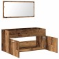 vidaXL Badschrank mit Spiegel Altholz-Optik Holzwerkstoff vidaXL Badschrank mit Spiegel Altholz-Optik Holzwerkstoff