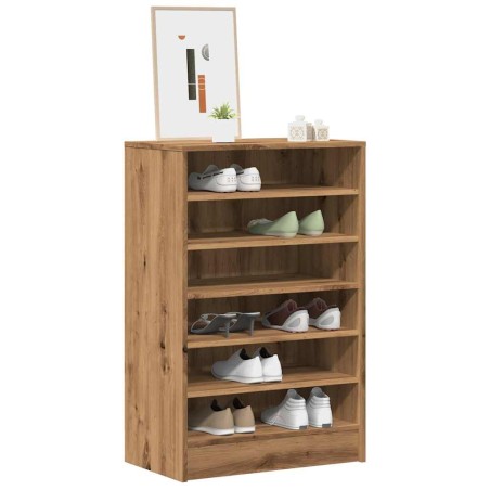 vidaXL Schuhschrank Artisan-Eiche 60x35x92 cm Holzwerkstoff