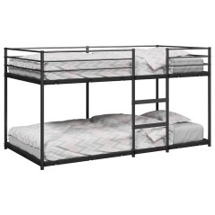 vidaXL Etagenbett ohne Matratze Schwarz 107x203 cm Stahl