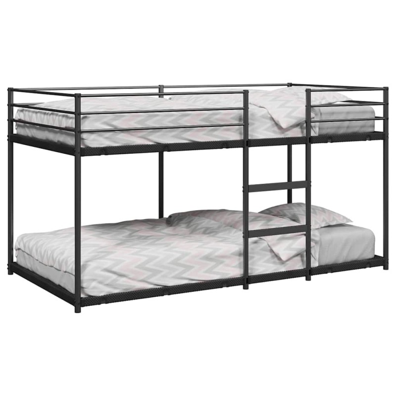 vidaXL Etagenbett ohne Matratze Schwarz 107x203 cm Stahl