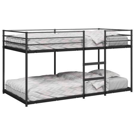 vidaXL Etagenbett ohne Matratze Schwarz 107x203 cm Stahl