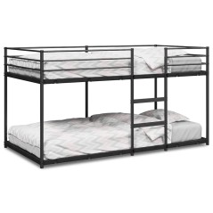 vidaXL Etagenbett ohne Matratze Schwarz 107x203 cm Stahl