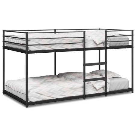 vidaXL Etagenbett ohne Matratze Schwarz 107x203 cm Stahl