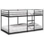 vidaXL Etagenbett ohne Matratze Schwarz 107x203 cm Stahl