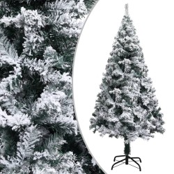 Künstlicher Weihnachtsbaum mit LEDs & Kugeln Grün 120 cm