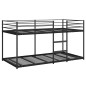vidaXL Etagenbett ohne Matratze Schwarz 107x203 cm Stahl