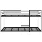 vidaXL Etagenbett ohne Matratze Schwarz 107x203 cm Stahl