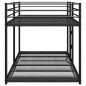 vidaXL Etagenbett ohne Matratze Schwarz 107x203 cm Stahl