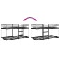 vidaXL Etagenbett ohne Matratze Schwarz 107x203 cm Stahl