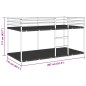 vidaXL Etagenbett ohne Matratze Schwarz 107x203 cm Stahl
