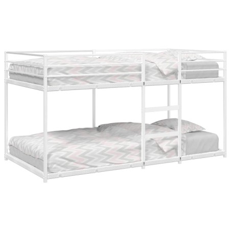 vidaXL Etagenbett ohne Matratze Weiß 80x200 cm Stahl