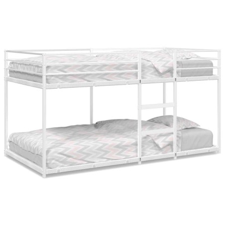 vidaXL Etagenbett ohne Matratze Weiß 80x200 cm Stahl