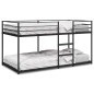 vidaXL Etagenbett ohne Matratze Schwarz 90x200 cm Stahl vidaXL Etagenbett ohne Matratze Schwarz 90x200 cm Stahl