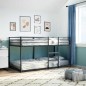 vidaXL Etagenbett ohne Matratze Schwarz 90x200 cm Stahl vidaXL Etagenbett ohne Matratze Schwarz 90x200 cm Stahl