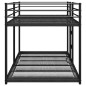 vidaXL Etagenbett ohne Matratze Schwarz 90x200 cm Stahl vidaXL Etagenbett ohne Matratze Schwarz 90x200 cm Stahl