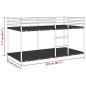 vidaXL Etagenbett ohne Matratze Schwarz 90x200 cm Stahl vidaXL Etagenbett ohne Matratze Schwarz 90x200 cm Stahl
