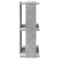 vidaXL Bücherregal 3 Böden Betongrau 60x30x80 cm Holzwerkstoff vidaXL Bücherregal 3 Böden Betongrau 60x30x80 cm Holzwerkstoff