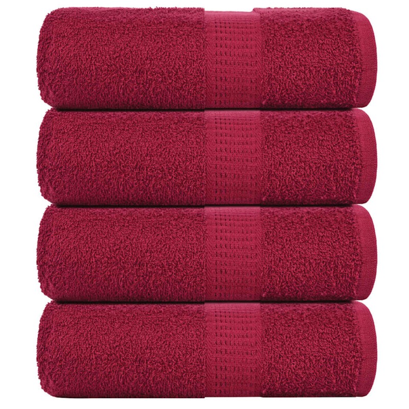 vidaXL Seiftücher 4 Stk. Bordeauxrot 30x30 cm 360 g/m² 100% Baumwolle vidaXL Seiftücher 4 Stk. Bordeauxrot 30x30 cm 360 g/m² 100% Baumwolle