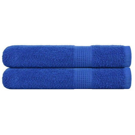 vidaXL Handtücher 2 Stk. Blau 100x200 cm 360 g/m² 100% Baumwolle