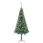 Künstlicher Eck-Weihnachtsbaum LEDs & Kugeln Grün 150 cm PVC Künstlicher Eck-Weihnachtsbaum LEDs & Kugeln Grün 150 cm PVC