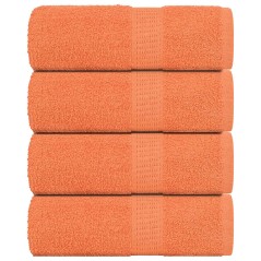 vidaXL Gästetücher 4 Stk. Orange 30x50 cm 360 g/m² 100% Baumwolle