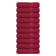 vidaXL Handtücher 10 Stk. Bordeauxrot 50x100cm 360 g/m² 100% Baumwolle