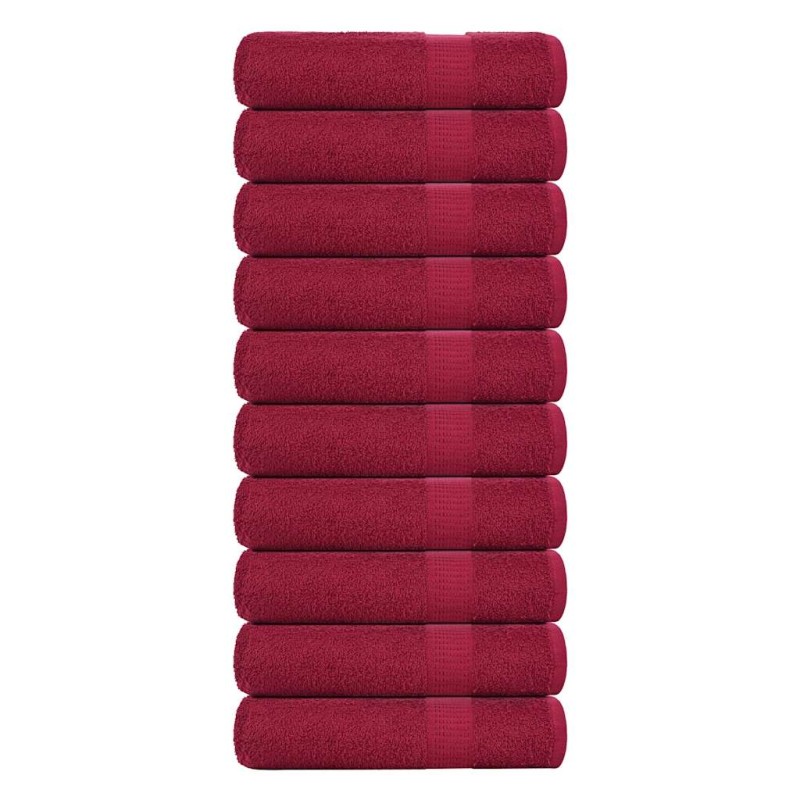 vidaXL Handtücher 10 Stk. Bordeauxrot 50x100cm 360 g/m² 100% Baumwolle vidaXL Handtücher 10 Stk. Bordeauxrot 50x100cm 360 g/m² 100% Baumwolle
