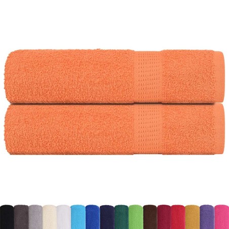 vidaXL Handtücher 2 Stk. Orange 50x100 cm 360 g/m² 100% Baumwolle