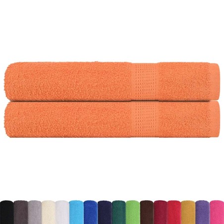 vidaXL Handtücher 2 Stk. Orange 100x200 cm 360 g/m² 100% Baumwolle