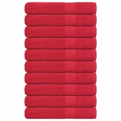 vidaXL Handtücher 10 Stk. Rot 100x200 cm 360 g/m² 100% Baumwolle