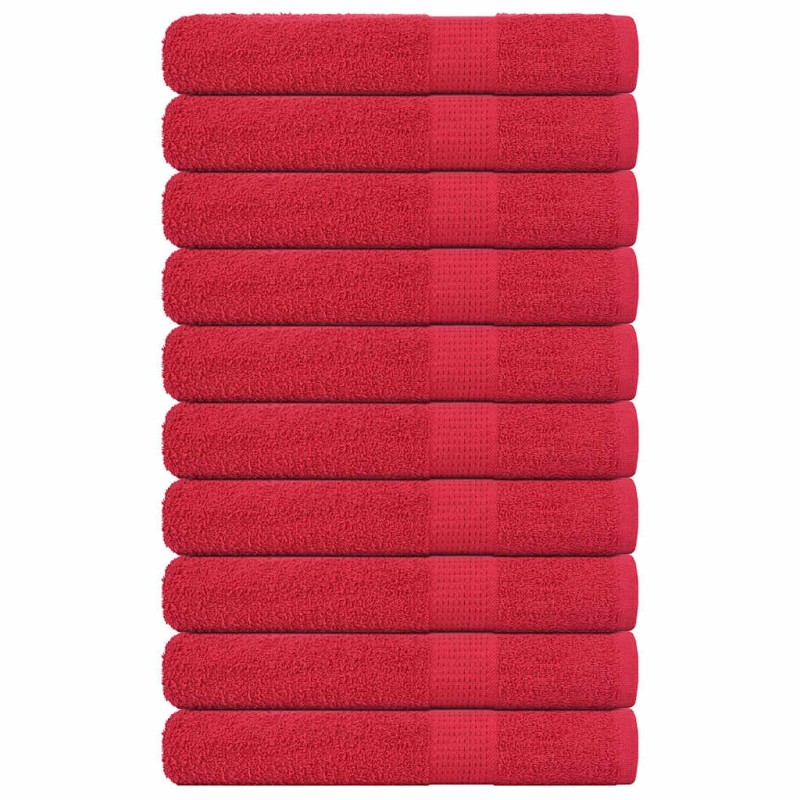 vidaXL Handtücher 10 Stk. Rot 100x200 cm 360 g/m² 100% Baumwolle vidaXL Handtücher 10 Stk. Rot 100x200 cm 360 g/m² 100% Baumwolle