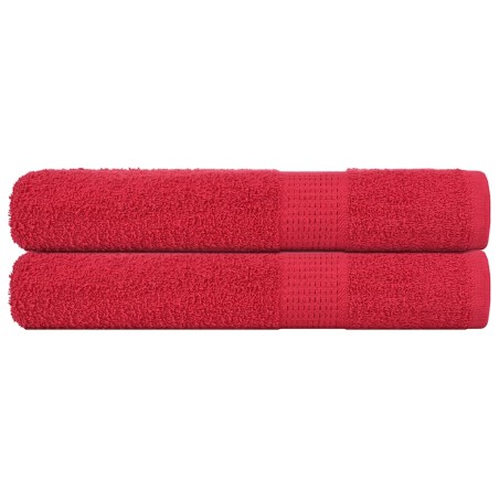 vidaXL Saunatücher 2 Stk. Rot 80x200 cm 360 g/m² 100% Baumwolle