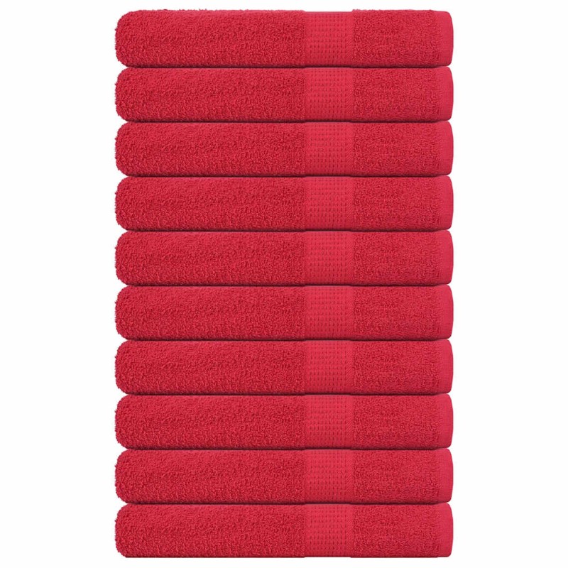 vidaXL Saunatücher 10 Stk. Rot 80x200 cm 360 g/m² 100% Baumwolle vidaXL Saunatücher 10 Stk. Rot 80x200 cm 360 g/m² 100% Baumwolle