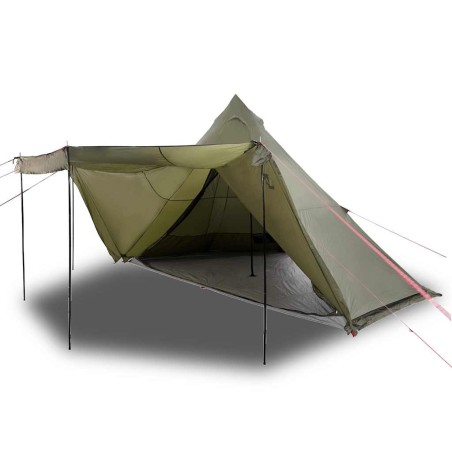 vidaXL Tipi-Familienzelt 6 Personen Olivgrün Wasserdicht